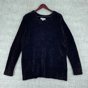 Orvis Sweater Womens Size L Purple textured 3003